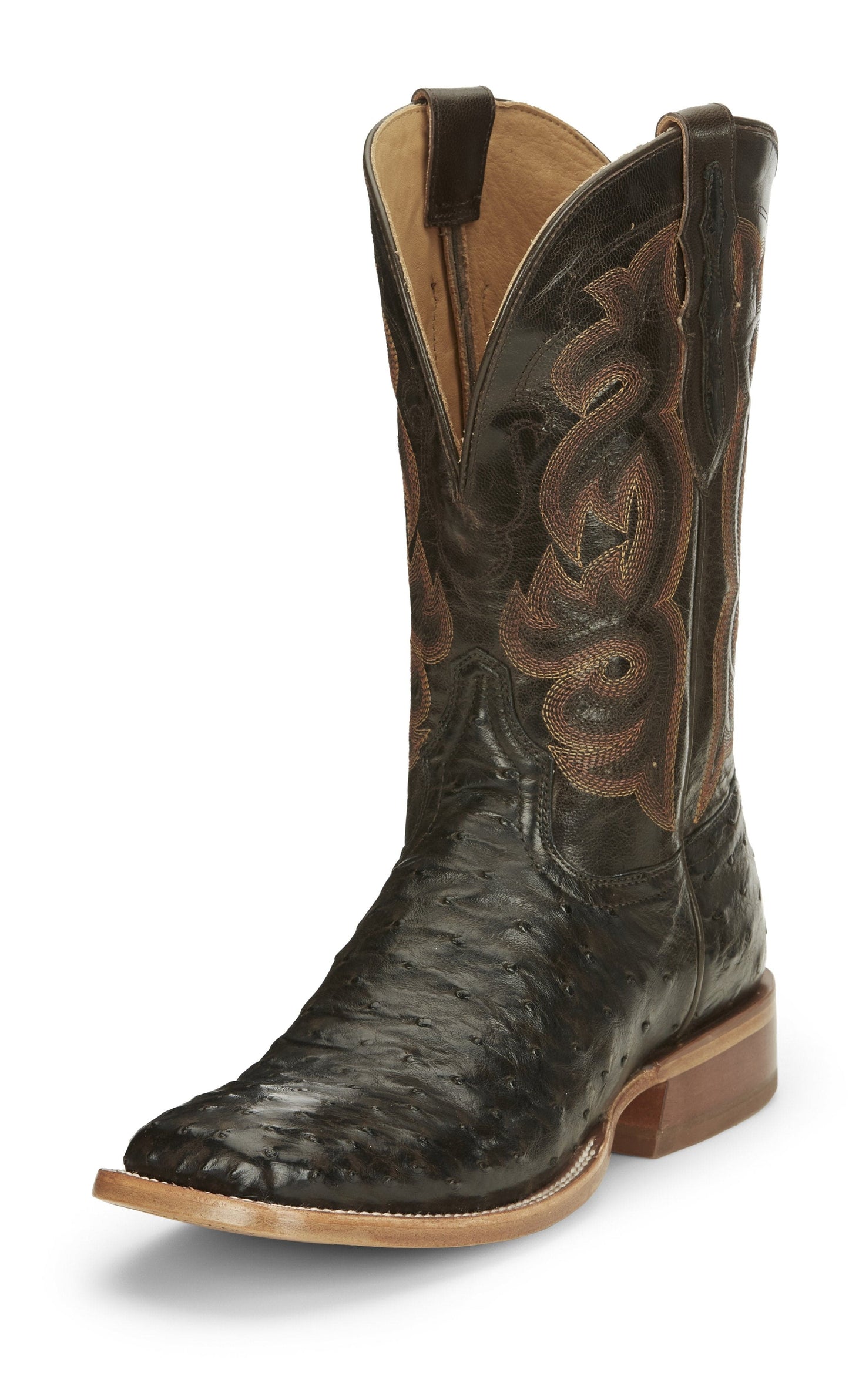 Tony Lama Men's Quaid Full Quill Brown Square Toe Western Boot TL5354
