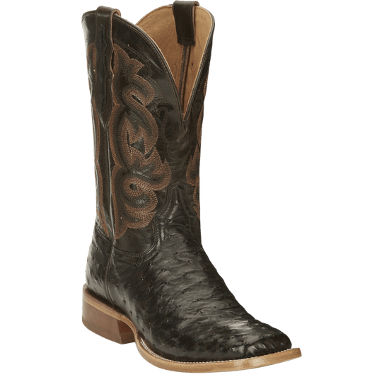 Tony Lama Men's Quaid Full Quill Brown Square Toe Western Boot TL5354