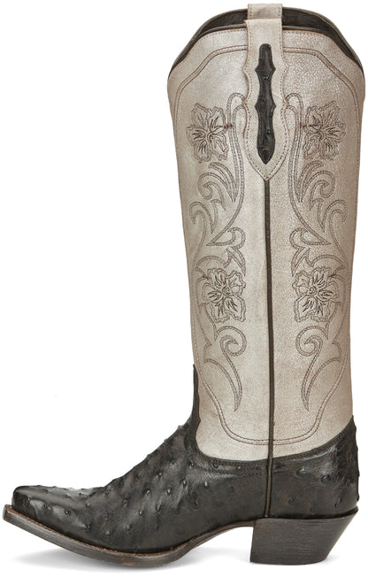 Tony Lama Women's Vaqueras Ines Full Quill Ostrich Mink Western Boots VF3055