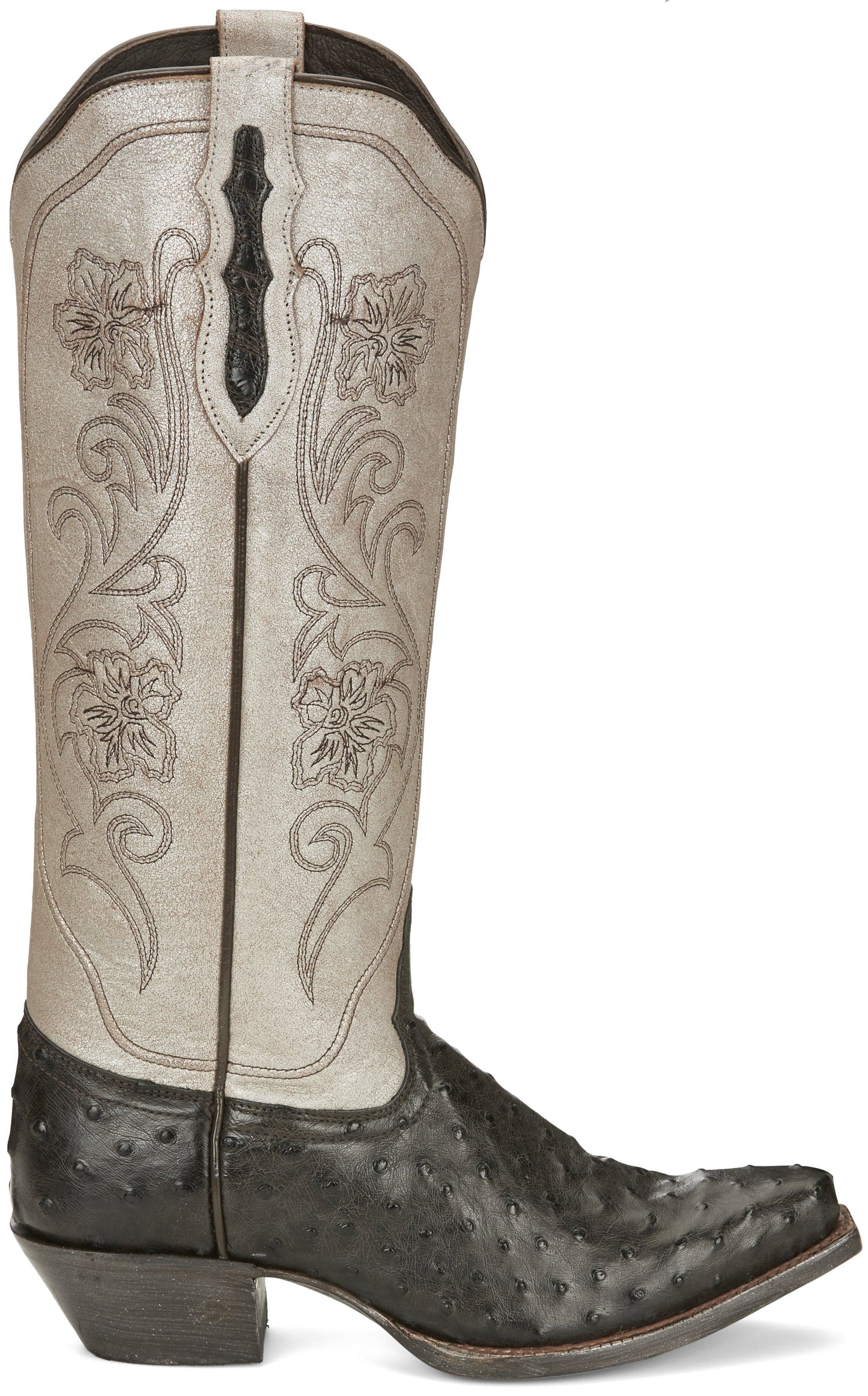 Tony Lama Women's Vaqueras Ines Full Quill Ostrich Mink Western Boots VF3055