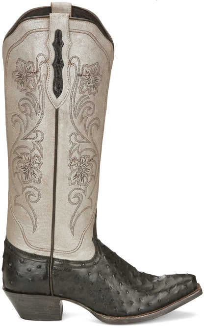 Tony Lama Women's Vaqueras Ines Full Quill Ostrich Mink Western Boots VF3055