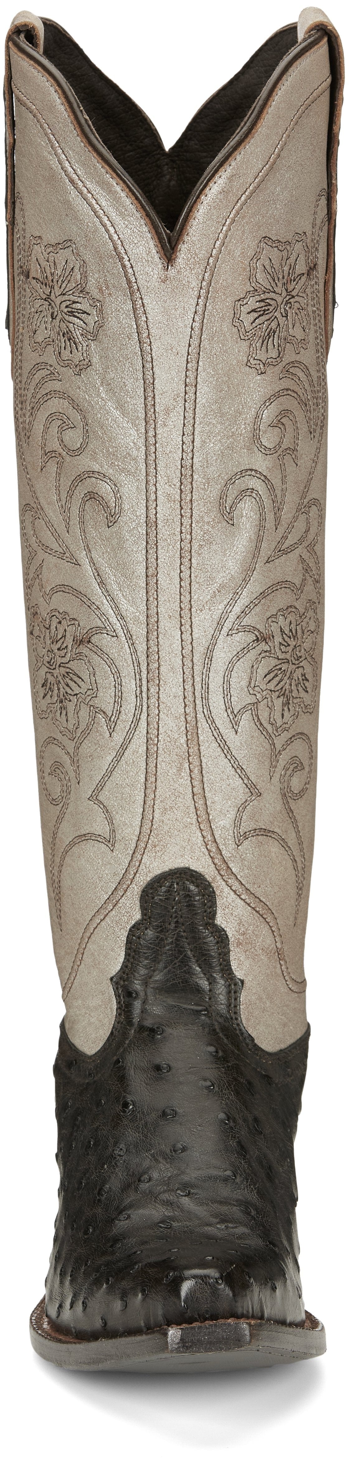 Tony Lama Women's Vaqueras Ines Full Quill Ostrich Mink Western Boots VF3055