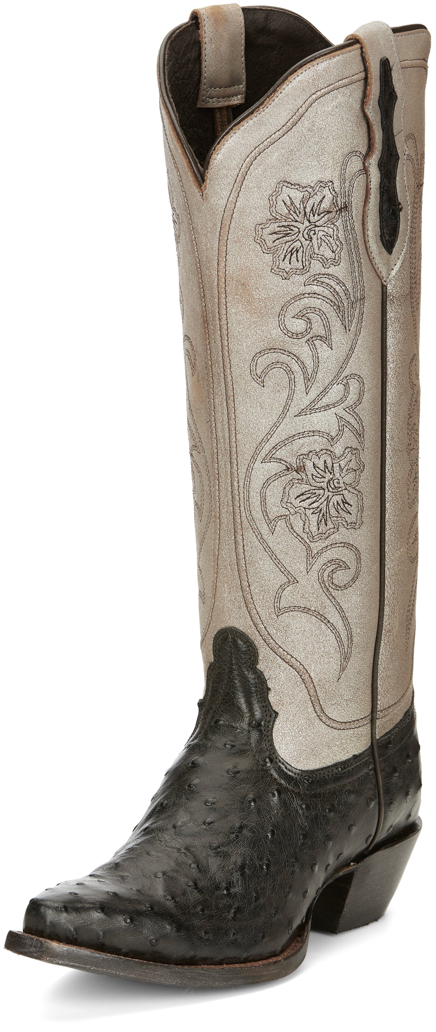 Tony Lama Women's Vaqueras Ines Full Quill Ostrich Mink Western Boots VF3055