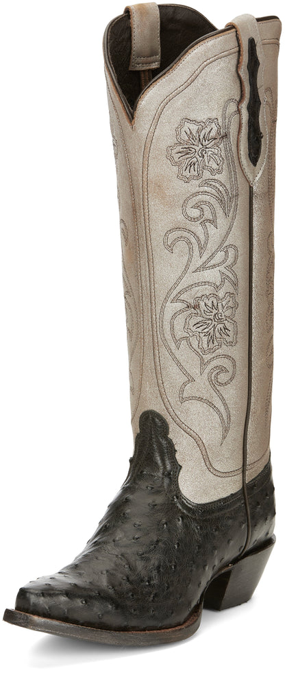 Tony Lama Women's Vaqueras Ines Full Quill Ostrich Mink Western Boots VF3055