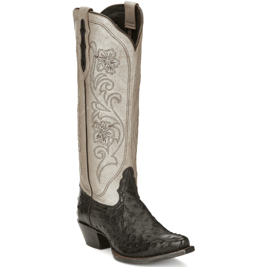 Tony Lama Women's Vaqueras Ines Full Quill Ostrich Mink Western Boots VF3055