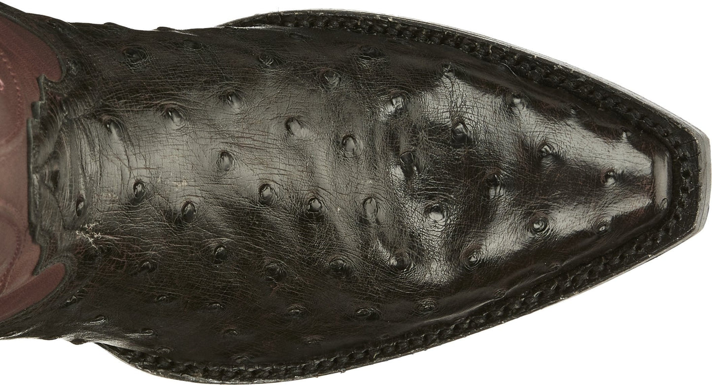 Tony Lama Women's Vaqueras Ines Black Cherry Full Quill Ostrich Western Boots VF3056
