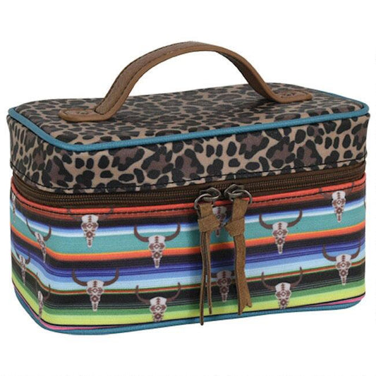 Catchfly Women's Serape Steerhead & Cheetah Print Train Accessory Case 2173744