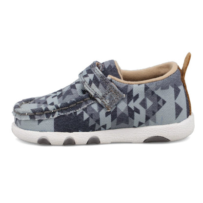 Twisted X Infant Grey Hooey Driving Moc Shoe IHYC006
