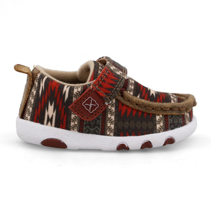Twisted X Infants Red Aztec Hooey Driving Moc Shoe IHYC001