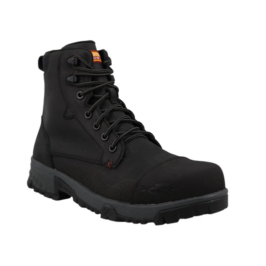 Twisted X Men's Black 6" Nano Toe Lace up Work Boot MXCN005