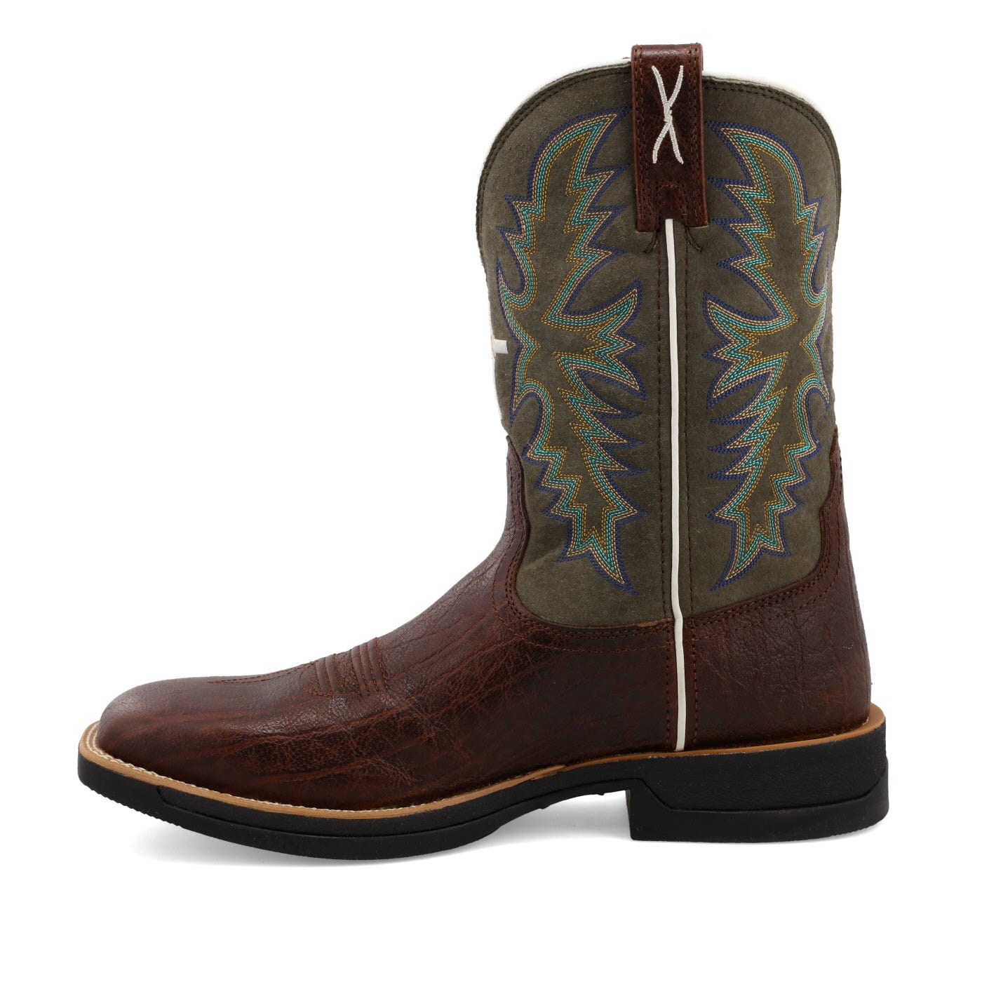Twisted X Men's Brown & Green Tech X Western Boot MXW0004