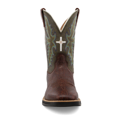 Twisted X Men's Brown & Green Tech X Western Boot MXW0004