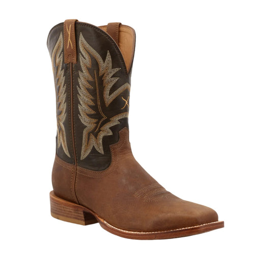 Twisted X Men's Buff Tan & Burt Olive Tech X Western Boot MXTL002