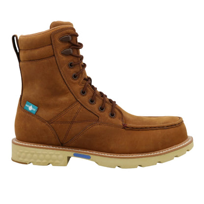 Twisted X Men's Distressed Saddle 8" Waterproof Nano Comp Toe Work Boots MXCNW03