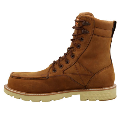 Twisted X Men's Distressed Saddle 8" Waterproof Nano Comp Toe Work Boots MXCNW03