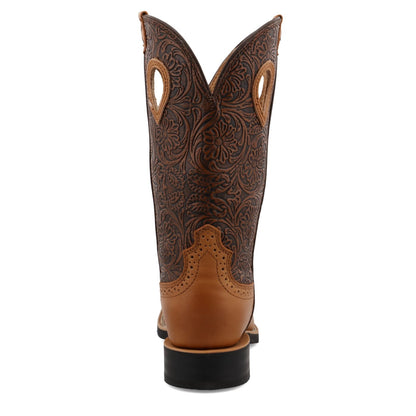 Twisted X Women's Tan & Tooled Ruff Stock Western Boot