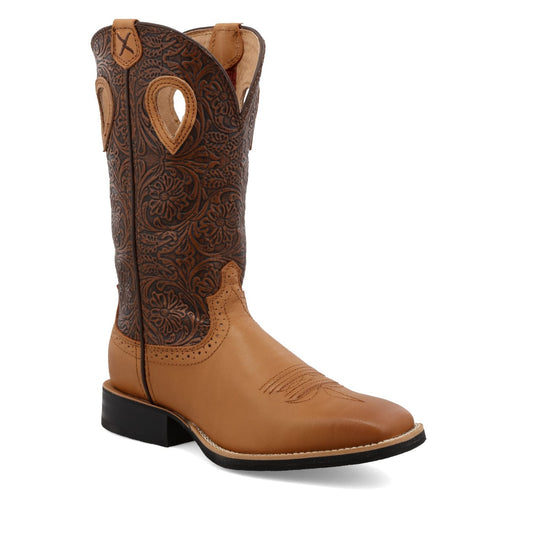Twisted X Women's Tan & Tooled Ruff Stock Western Boot