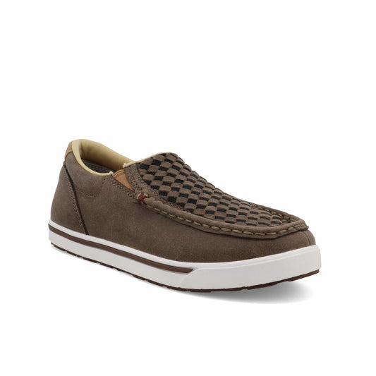Twisted X Kids Taupe Grey & Black Slip On Kicks Shoe YCA0015