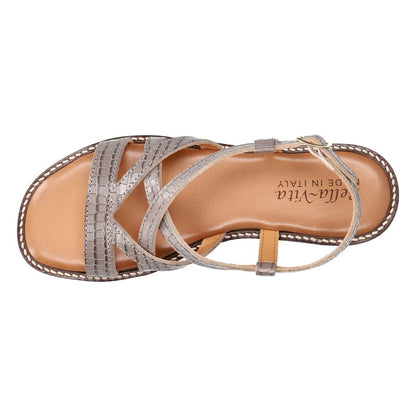 Tya - Italy Croc Slingback Strappy Sandals - SundialTya - Italy Croc Slingback Strappy Sandals