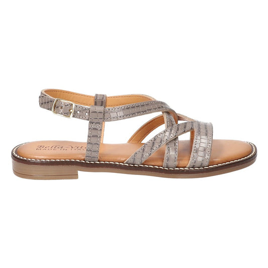 Tya - Italy Croc Slingback Strappy Sandals - SundialTya - Italy Croc Slingback Strappy Sandals