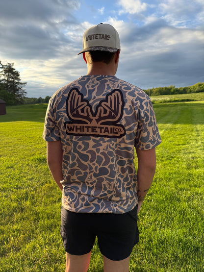 Whitetail Co. Old Duck Camo Faded Pocket Tee