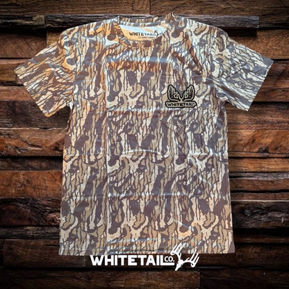 Whitetail Co. Old Tree Bark Camo Faded Pocket Tee