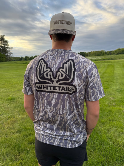 Whitetail Co. Old Tree Bark Camo Faded Pocket Tee