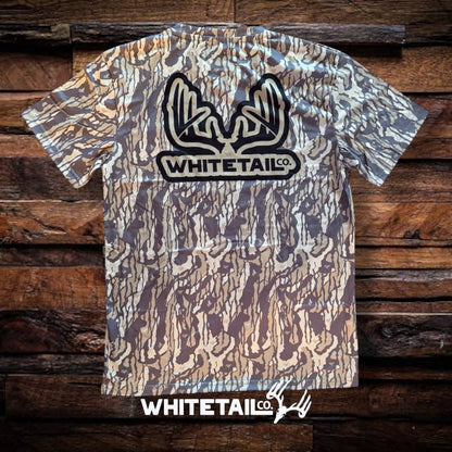 Whitetail Co. Old Tree Bark Camo Faded Pocket Tee