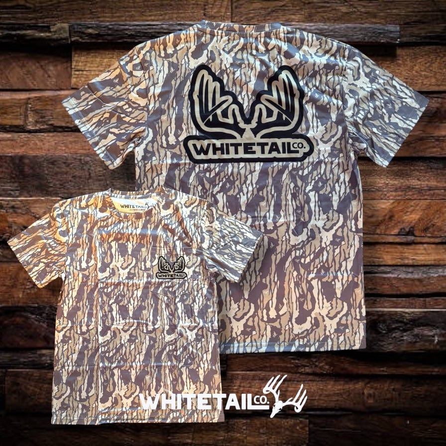 Whitetail Co. Old Tree Bark Camo Faded Pocket Tee