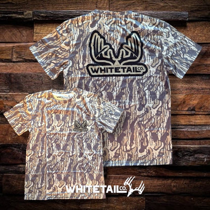 Whitetail Co. Old Tree Bark Camo Faded Pocket Tee
