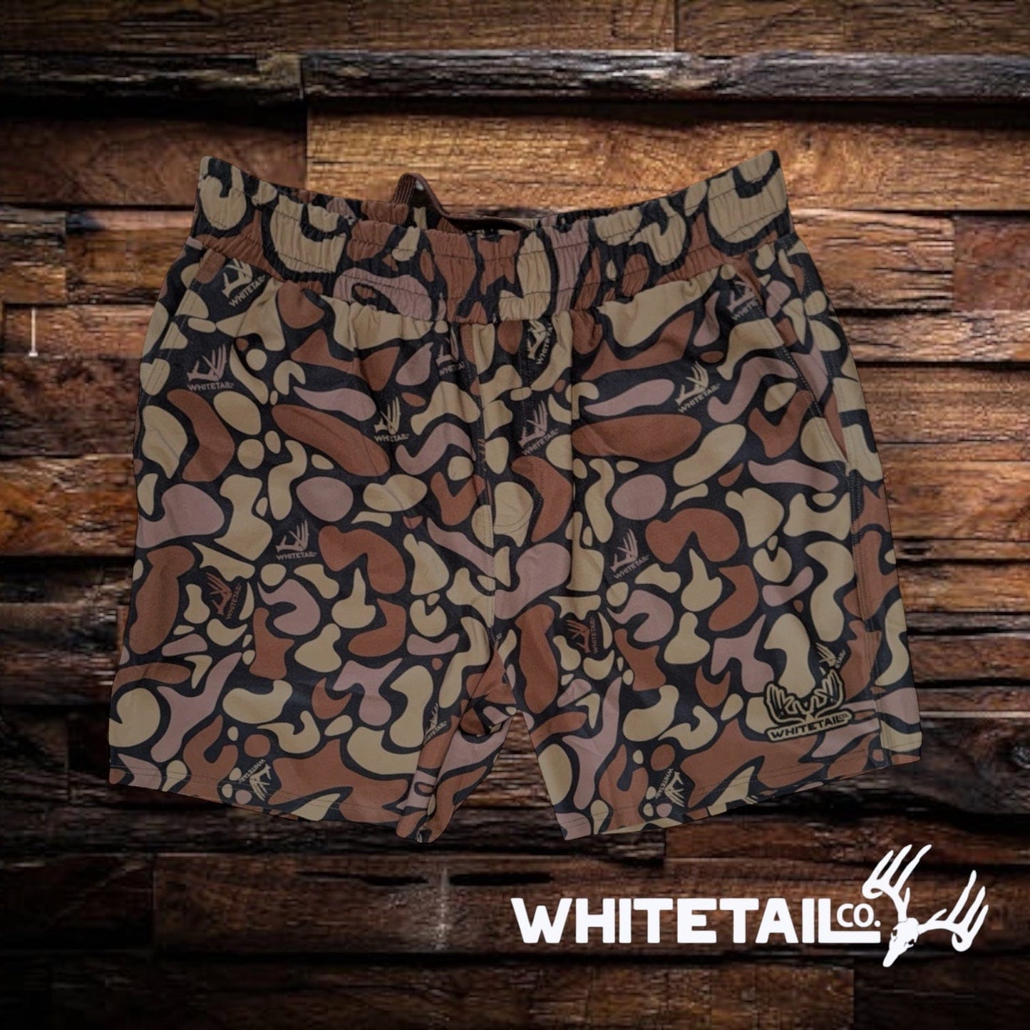 Whitetail Co. Hunt Camp Shorts Faded Old Dark Camo