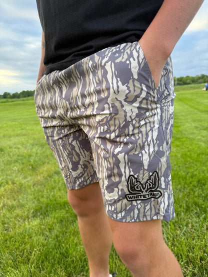 Whitetail Co. Hunt Camp Shorts Faded Old Tree Bark