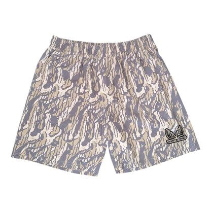 Whitetail Co. Hunt Camp Shorts Faded Old Tree Bark