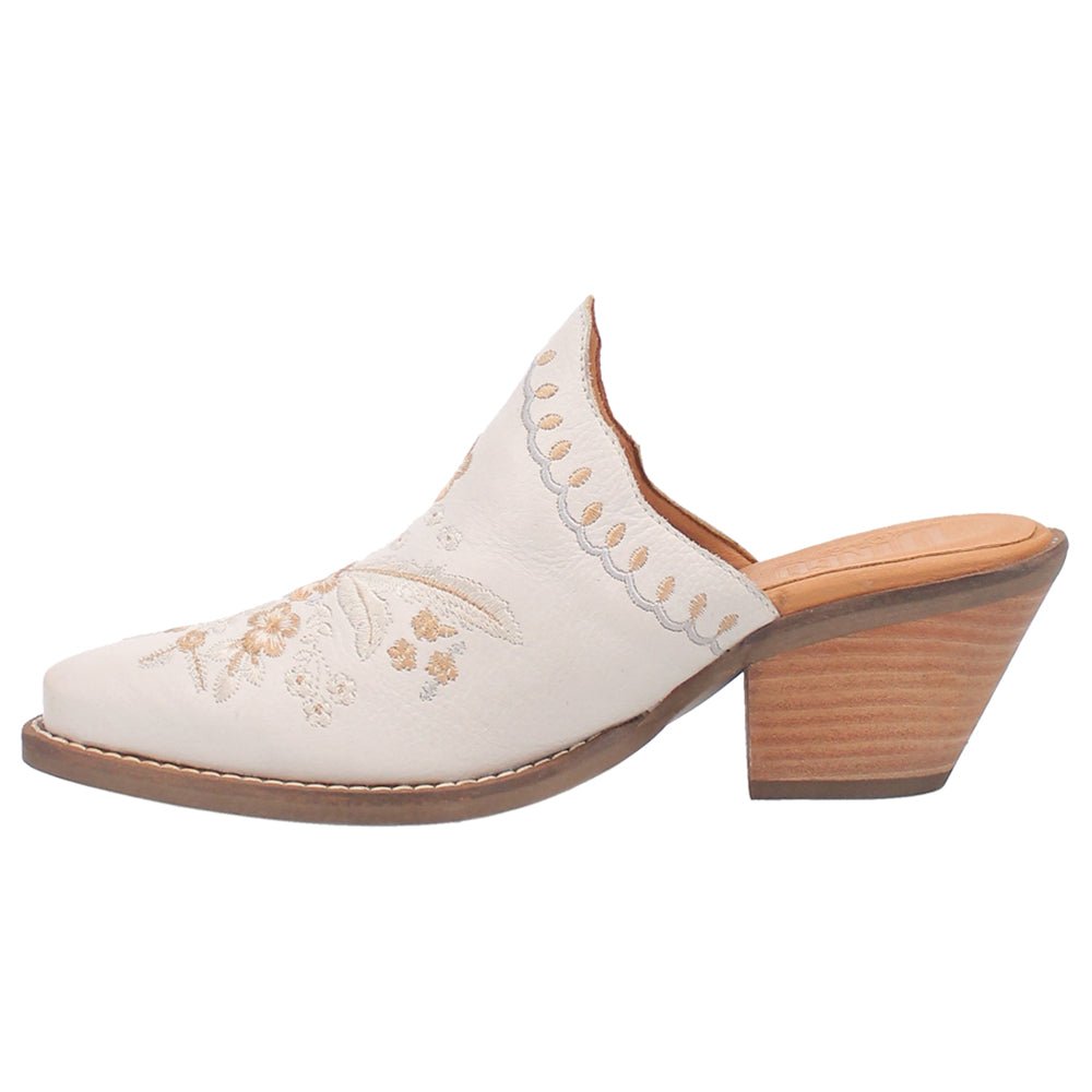 Wildflower Floral Embroidered Round Toe Mule Booties - SundialWildflower Floral Embroidered Round Toe Mule Booties