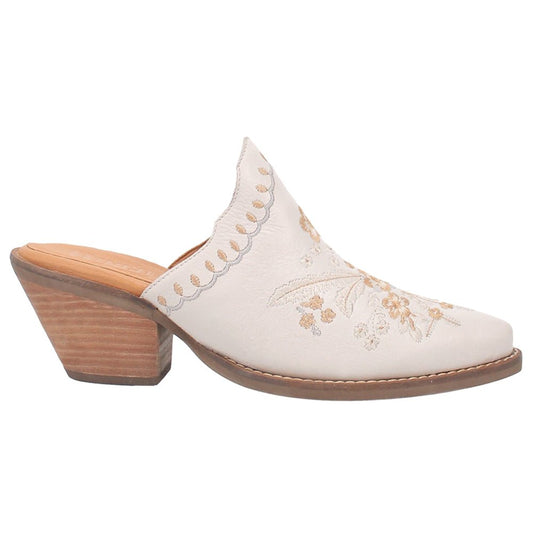Wildflower Floral Embroidered Round Toe Mule Booties - SundialWildflower Floral Embroidered Round Toe Mule Booties