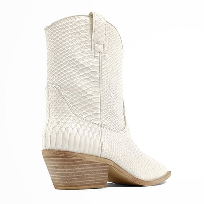 Zouzou Snake Print Pointed Toe Cowboy Boots - SundialZouzou Snake Print Pointed Toe Cowboy Boots